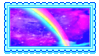 rainbow with purple sky